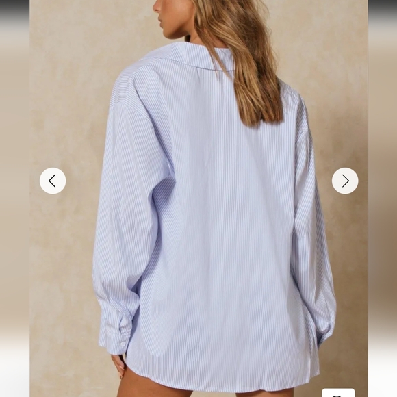 MISSPAP Striped Oversized Shirt And Shorts Co-Ord Set Size 8 - Picture 4 of 17